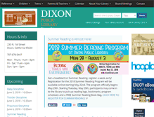 Tablet Screenshot of dixonlibrary.com